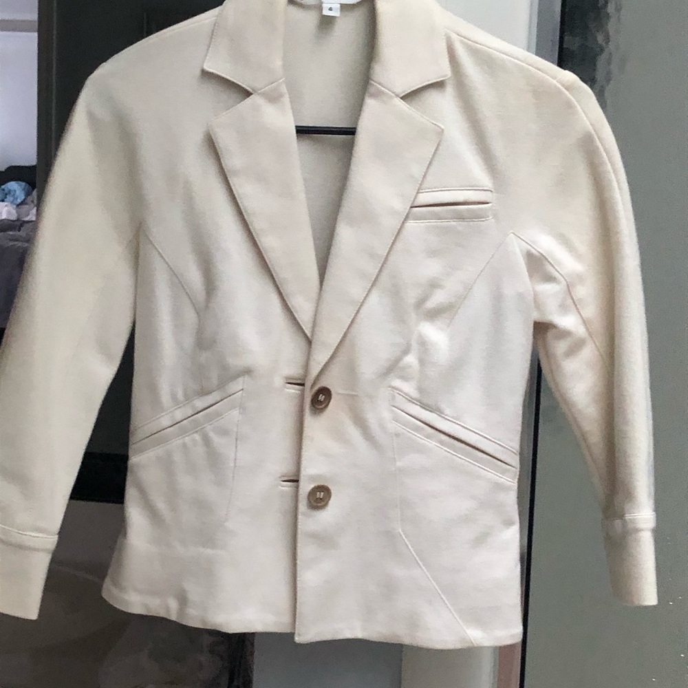 Diane Von Furstenberg Creme Blazer Sz 4